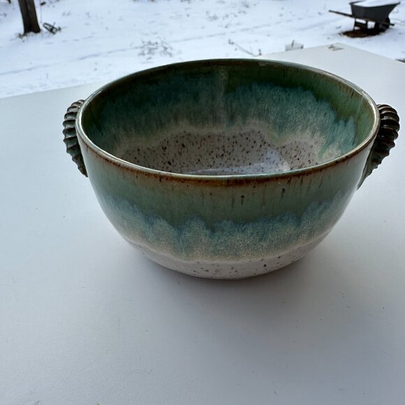 #1152 CERAMIC BOWL 5 ¾”D X 3”T  EARTH TONES SEE PHOTOS - Picture 9 of 12